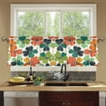 thumbnail image 4 of Yayeee Kitchen Curtains Tier Set of 2 Light Filtering 57"x36" Over Sink Window Panels, White Clover Pattern, 4 of 7