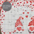 thumbnail image 7 of JOOCAR Rustic Farmhouse Valentines Day Shower Curtain, Romantic Gnome Couple Red Heart Tree Gray Wooden Board Print Bathroom Curtains, Decorative Fabric Bath Curtain with 12 Hooks, 72X72 Inch, 7 of 7