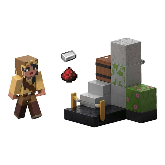 Minecraft Trapper's Trip Wire Action Figure & Accessories Set with Zombie Trip Wire Feature