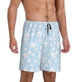 thumbnail image 2 of Wukai Cute Bunny Men’s Short Pajama Pants With Pockets Soft Sleep Pj Shorts for Men-Large, 2 of 6