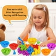 thumbnail image 5 of Counting Dinosaur Toys Matching Games with Sorting Bowls Preschool Learning Activities for Math Color Sorting STEM Toy Sets, 5 of 5