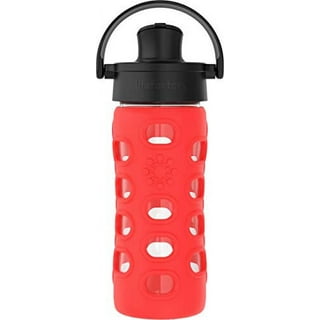 22oz Glass Water Bottle with Silicone Sleeve | Lifefactory Onyx