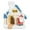 A, variant on Gnwei Christmas Village Sets-Christmas Decorations,LED Lighted Christmas Village Houses with Figurines, Christmas Village Collection Indoor Room Decor - Collectible Buildings