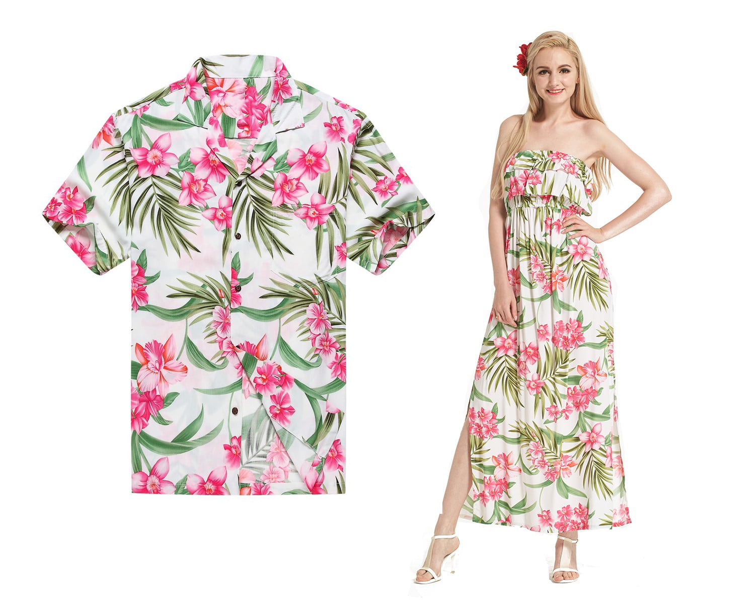 hawaiian floral outfit