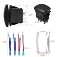 thumbnail image 3 of HAHDAXIA Blue Led UP Down Arrows Momentary Rocker Switch 7P (ON)-Off-(ON) DPDT in/Out Toggle Switch for Car Boat Trailer SXS Motorcycle RZR Dash 12V 20Amp, 3 of 7