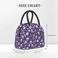 thumbnail image 4 of Vsdgher Insulated Lunch Bag Simple Bento Cooler Bag Lunch Tote Bag , Suitable for picnics, school, work (mushroom colorful Skull star Print ), 4 of 5