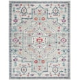thumbnail image 2 of SAFAVIEH Madison Gladys Floral Bordered Area Rug, Light Grey/Fuchsia, 8' x 10', 2 of 7