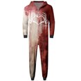thumbnail image 1 of Family Halloween Pjs Matching Sets Halloween Print Long Sleeve Zippered One Piece Pajama Hooded Jumpsuit Winter Halloween Pjs Family Set, 1 of 3
