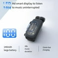 thumbnail image 5 of Business Clip Earphone Handsfree Bluetooth V5.4 LCD Display Call Noise Canceling Headphones in Lotus Matt Black, 5 of 5