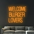 thumbnail image 5 of Handmadetneonsign Welcome Burger Lovers Neon Sign, Burger LED Sign, Burger Restaurant Wall Decor, 5 of 5