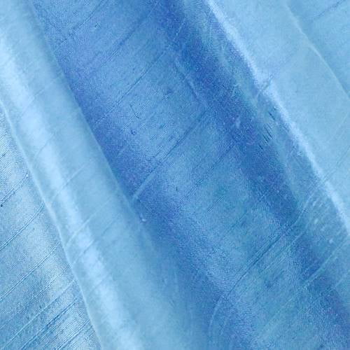 Empire Blue Iridescent Silk Dupioni Shantung, Fabric By the Yard