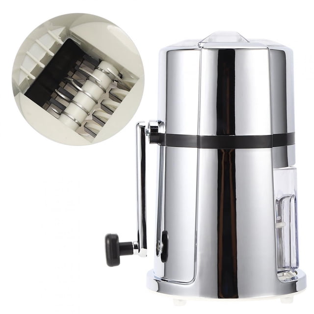 Tbest Ice Shaver, Manual Ice Crusher Commercial Household Portable Shaved Ice Crusher With Stainless Steel Blade For Home Hotel