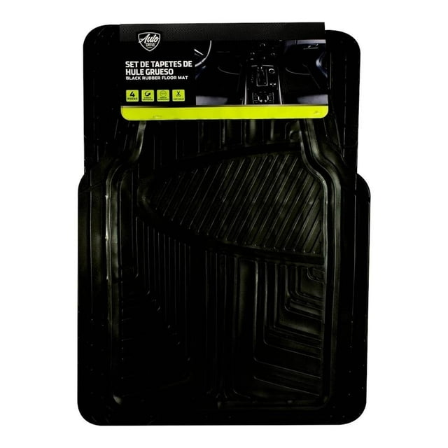 Set de Tapetes Auto Drive Hule Grueso Negro 4 Piezas