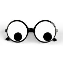 1 PAIR Googly Eyes Glasses Funny Costume Glasses Wiggle Eyes Glasses Novelty Shades Funny Glasses Accessories for Party (BONUS 1 FUN CHOPS)