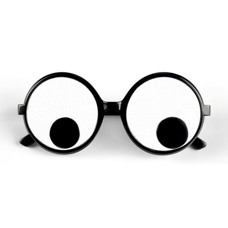 1 PAIR Googly Eyes Glasses Funny Costume Glasses Wiggle Eyes Glasses Novelty Shades Funny Glasses Accessories for Party (BONUS 1 FUN CHOPS)