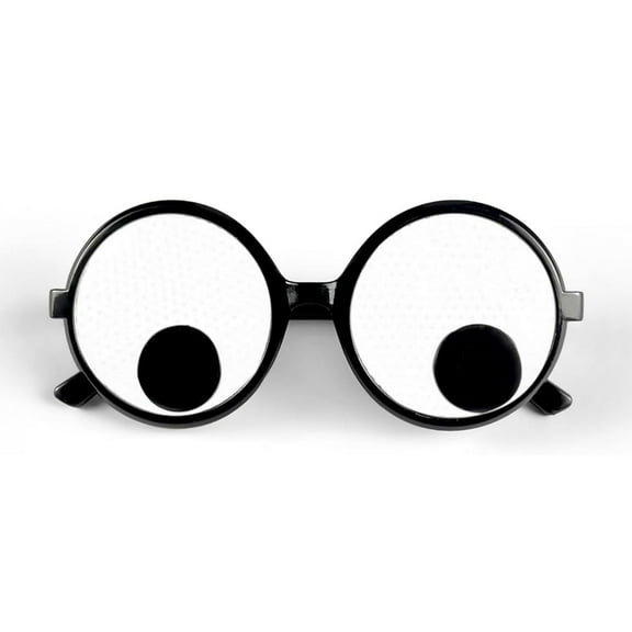 1 PAIR Googly Eyes Glasses Funny Costume Glasses Wiggle Eyes Glasses Novelty Shades Funny Glasses Accessories for Party (BONUS 1 FUN CHOPS)