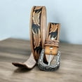 thumbnail image 2 of Western Leather Belt for Men Cowboy Rodeo Belt Handmade Tooled Embossed Belt Removable Buckle 1.5” Wide, 2 of 7
