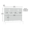 thumbnail image 6 of Pemberly Row Wood & Fabric Credenza Hutch in Classic Cherry/Soft Black, 6 of 6
