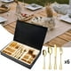thumbnail image 5 of de cubiertos de 24 piezas para 6 cuchillos, 6 cucharas, 6 tenedores, 6 cucharas de té Caja de de cubiertos de cocina de material acero inoxidable Oro, 5 of 9