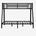 thumbnail image 4 of Metal Bunk Beds, Twin XL over Queen Bunk Bed Frame with 2 Ladders and Full-Length Guardrail for Teens and Adults, Space-Saving/Noise Reduced/No Box Spring Needed, Black, 4 of 7