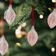 thumbnail image 3 of 4 PCS Glitter Christmas Ball Ornament for Tree Pink and Silver Hanging Ornament Set Shatterproof Ball Decoration for Xmas Holiday Party （A）, 3 of 6