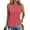 Pink, variant on Women V Neck Tank Tops Casual Summer Loose Fit Sleeveless Shirts Blouse