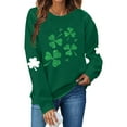 thumbnail image 5 of Posijego Womens St Patricks Day Sweatshirts Spring Clothes Crew Neck Casual Long Sleeve Printed Pullover Tops, 5 of 6