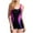 Hot Pink-04, variant on STETMN One Piece Swimsuit for Women Color Block Boyshort Swimwear Racerback Sport Boyleg Bathing Suit