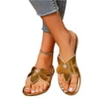 thumbnail image 5 of Willtoo Flat Sandals for Women Pearl Slides Flower Flip Flops Round Toe Comfortable Beach Dressy Shoes, 5 of 6