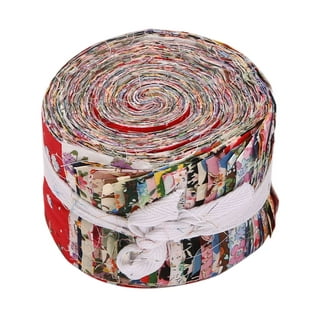 36 Pieces Fabric Strips Roll 2.5 Inch Jelly Fabric Bundles Fabric Quilting  Strips Roll Up Flower Precut Patchwork Strips for Sewing Favors - Burlap 