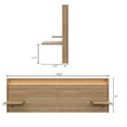 thumbnail image 7 of Nexera Lido Queen Size Extended Headboard with Integrated Shelves and Lighting, Brown Oak, 7 of 7