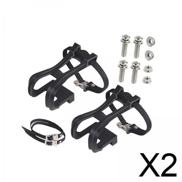 2x Correas Para Pedales De Bicicleta Prácticas Correas Para Pedales Con Clips Para Deportes BMX Bicicleta De Carretera 4 Correas