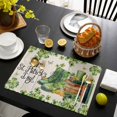 thumbnail image 3 of St. Patrick's Day Placemats Set of 12, Lucky Shamrocks Boots Green Leaves Retro Placemats for Dining Table, Place Mats for Kitchen Tabletop, Waterproof Wipeable Dining Table Mats Set, 3 of 9