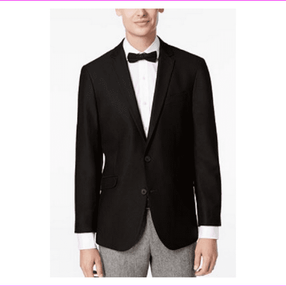 Kenneth Cole Reaction Men's Slim-Fit Soft Black Sport Coat , Size 40 S,MSRP $295