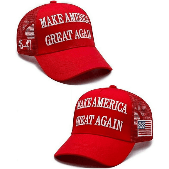MAGA 45-47 MESH TRUCKER HAT 2024 Make America Great Again Red Donald Trump Hat
