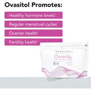 Theralogix Ovasitol Inositol Powder Packets - 90-Day Supply - Myo-Inositol & D-Chiro Inositol for Hormone Balance & Ovarian Function Support* - NSF Certified - 180 Packets