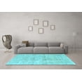 thumbnail image 3 of Ahgly Company Indoor Round Persian Light Blue Traditional Area Rugs, 4' Round, 3 of 4