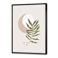 thumbnail image 3 of Designart 'Abstract Geometrical Leaf With Moon II' Modern Framed Canvas Wall Art Print, 3 of 5