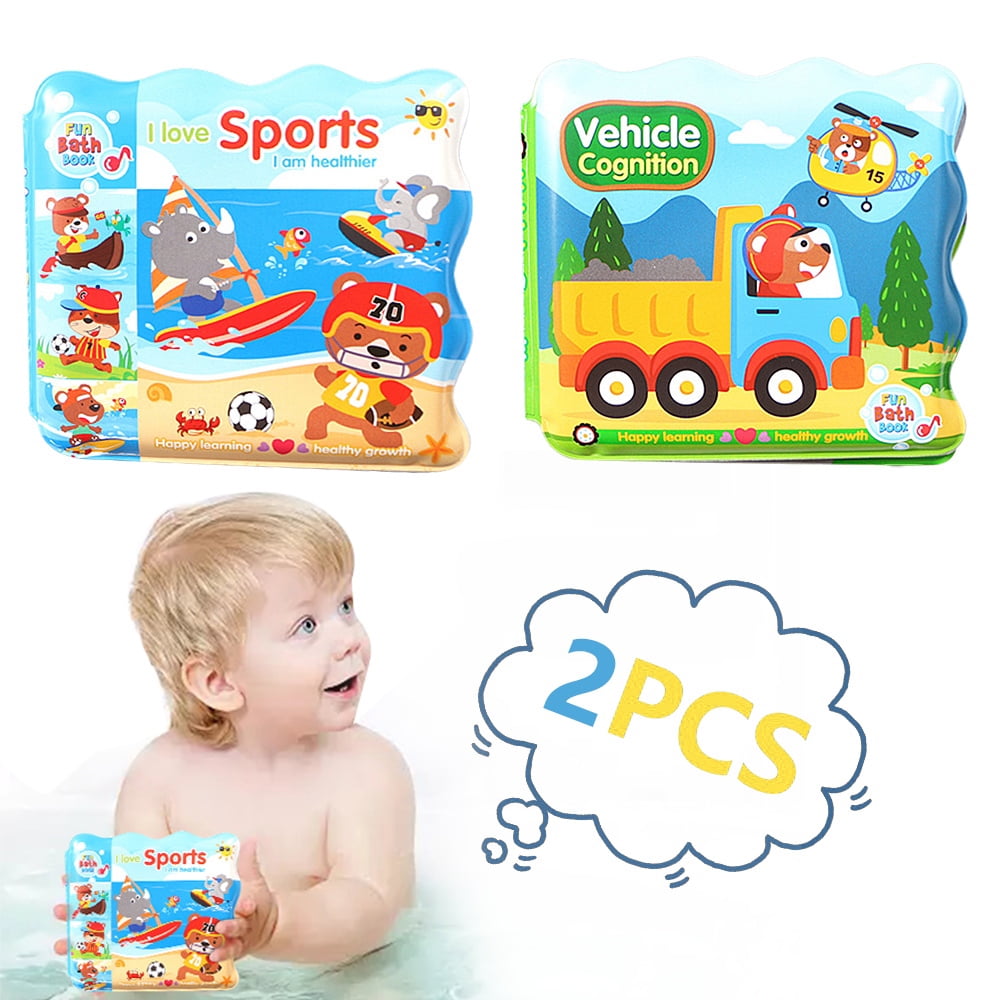 PENGXIANG Baby Bath Toys,Baby Bath Book Toys 2 Pack Bath Books for