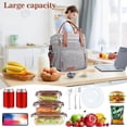 thumbnail image 3 of Lunch Box & Lunch Bag for Women Men, Large Insulated Adult Lunch Box Leakproof Lunchbox Cooler Bag for Work Picnic Beach,16L, Gray, 3 of 6