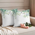 thumbnail image 2 of Green Eucalyptus Leaf Pillow Covers 2 Pack Spring Plant Rustic Farmhouse Watercolor Pillowcase Waterproof Outdoor Throw Pillow Cover for Patio Garden Square Cushion 24”x24”, 2 of 9