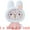 White, variant on Unique Bargains 1pc Cute 3D Cartoon Rabbit Bunny Wall Clock 16" x 11" x 2.1" White