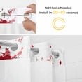thumbnail image 2 of Red Flower No Hooks Shower Curtain with Snap-in Liner Spring Floral Branch Water Ink Painting Gradient Shower Curtains for Bathroom, Waterproof, Easy Install, Washable 60"x72", 2 of 9