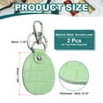 thumbnail image 2 of Uxcell Leather Key Fob, Genuine Leather Keys Cover RFID Key Fob Protector Air Tag Holder Keychain Case Light Green 2, 2 of 7