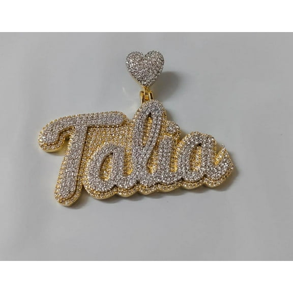 Customizable Men's Moissanite NAME Pendant | 2.5ctw Real Moissanite Hip Hop Charm | Personalized Jewelry | Birthday Gift | Custom Pendant