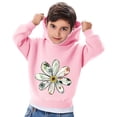 thumbnail image 4 of GNFQXSS Kids Graphic Hooded Sweatshirt Relaxed Soft Breathable Comfortable Casual Winter Holiday Party Wear Pink 4 Years, 4 of 6