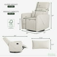 thumbnail image 5 of Evolur Slylas Manual Recline Glider, Light Sand, 5 of 13