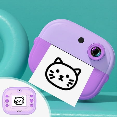 Avdolw Fun & Educational: High-Definition Kids Digital Camera with Fast Charging Photo Printing and Mini Games - Purple