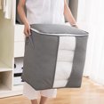 thumbnail image 1 of Fairnull Sac de Rangement de Couette Anti-Salissure avec Fermeture Éclair Non Tissé Sac de Rangement de Couverture Résistant à la Déchirure pour Pulls, 1 of 8