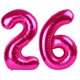 thumbnail image 1 of Globo de foil número 26 de 40" rosa intenso Upgesy, 1 of 1